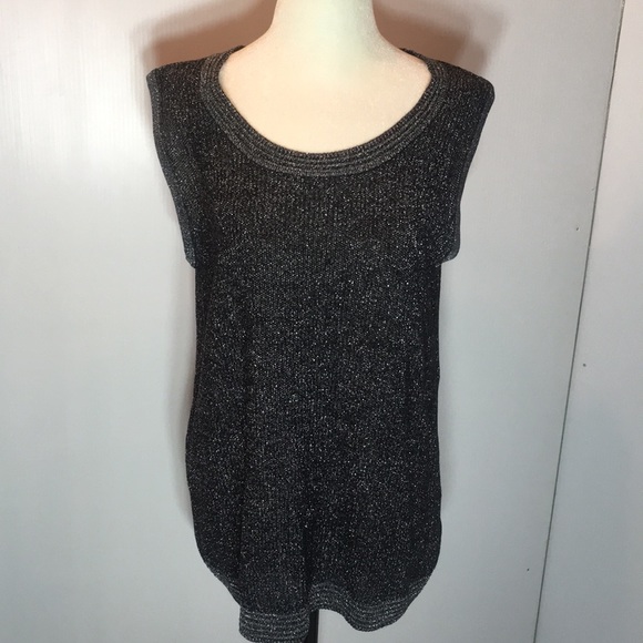 Laura Petites sleeveless sweater with sparkle Sz L - Picture 2 of 16